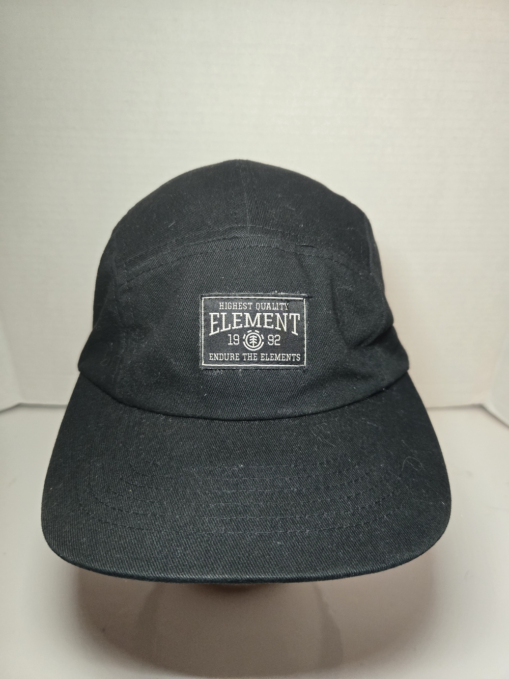 Element Black Five-Panel Cap with Front Patch